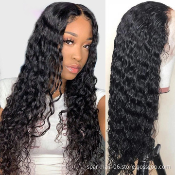 Hot Sale Brazilian Virgin Human Hair Lace Wig Vendors Wholesale Full Transparent Hd Lace Front Closure Deep Wave Curly Wig